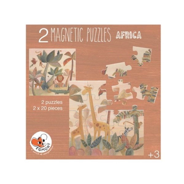 Magnetisches Puzzle-Buch Afrika, mit 2 Puzzeln
