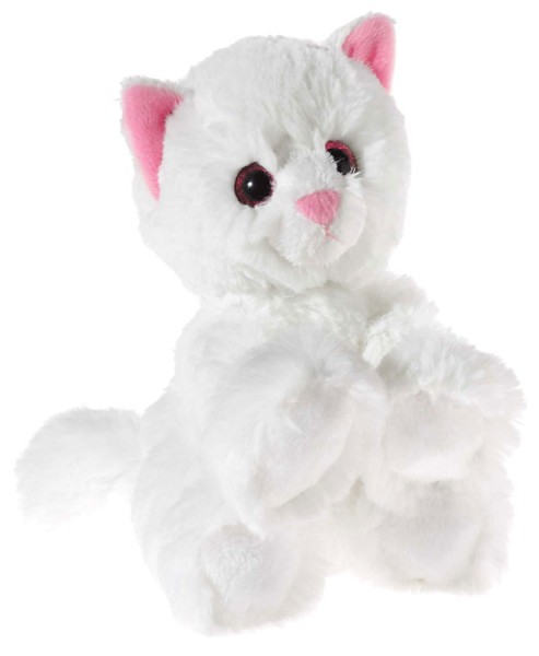 GLITTER-KITTY Katzen-Baby, weiß Grösse 20 cm