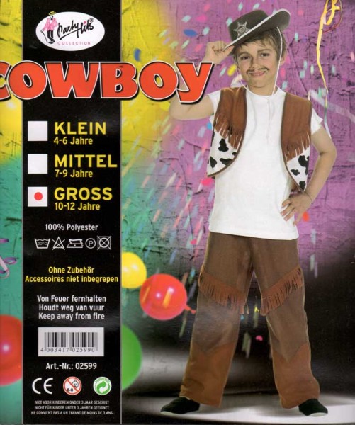 Cowboy Faschingskostüm Gross (10-12 Jahre)