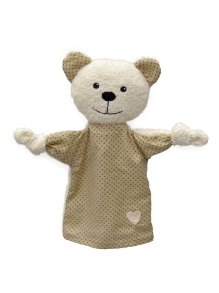 Teddybär 28 cm,Frotteehandpuppe