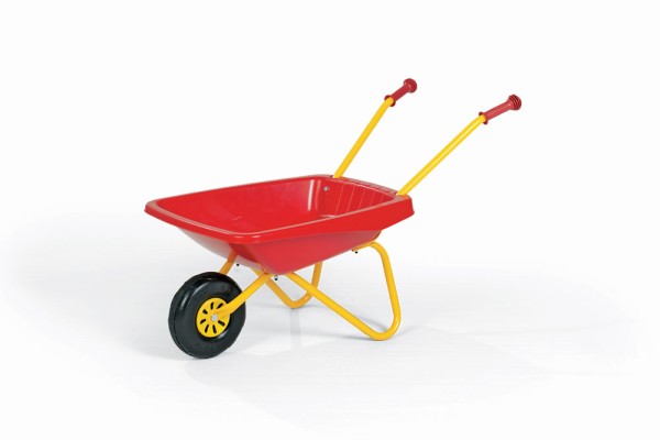 Rolly Toys Kinderschubkarre mit Kunststoffschüssel Schüssel rot