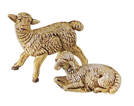 Schaf liegend, für Krippen, Hobby- und Modellbau