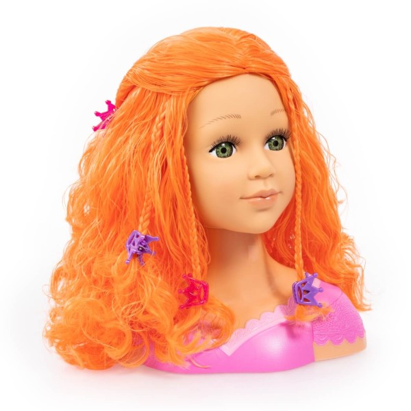 | Kosmetik rote Haare- Spielgeschenke Super Schmink Frisierkopf - | | Frisierpuppen mit Puppen Charlene und Model,