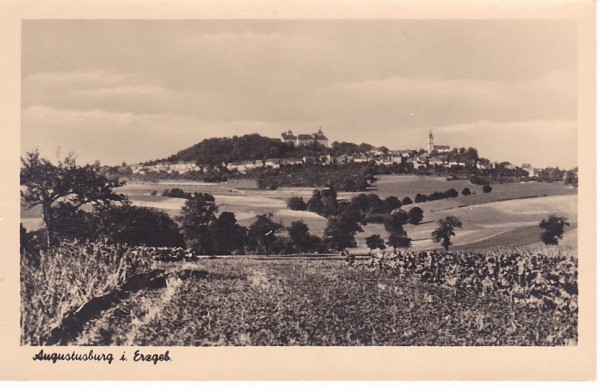 Ansichtskarte Augustusburg im Erzgebirge, ein altes Original
