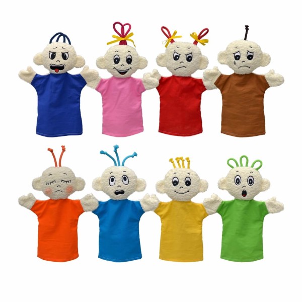 Handpuppenset Emotionen, 8Stück - Lehrmittel