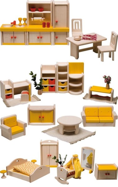 Möbelset für Puppenhaus Filius