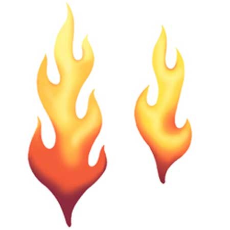 Wandaufkleber Wallies Motiv-Sticker (Cutouts) Flames