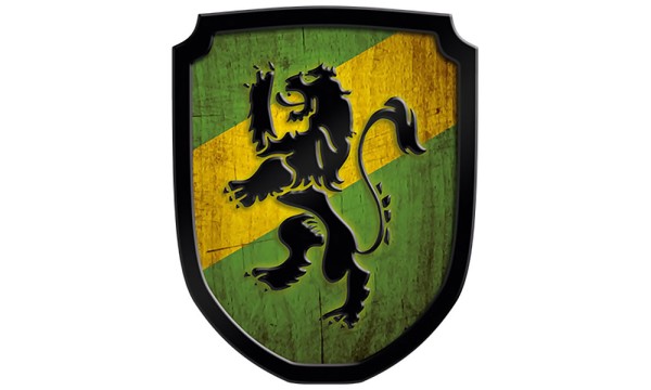Wappenschild Löwe, grün