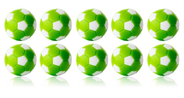 Kickerball Winspeed, 35mm, grün/weiß - 10er Set