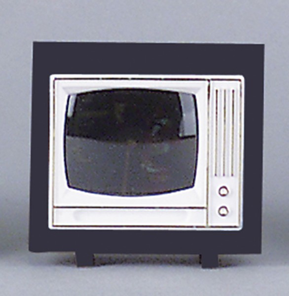 Fernseher mit schwarzem Rahmen, für Puppenhaus