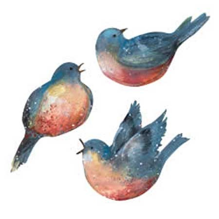 Wandaufkleber Wallies Motiv-Sticker (Cutouts) Susan Winget Bluebirds