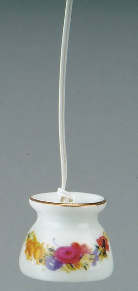 Miniatur-Hängelampe Porzellan 12V, 18mm, für Puppenhaus
