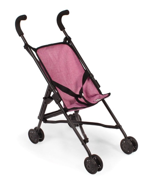 Mini-Buggy ROMA für Puppen, Jeans pink