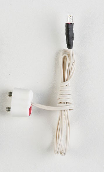 Puppenhaus LED weiß, 5mm, mit Kabel und Stecker