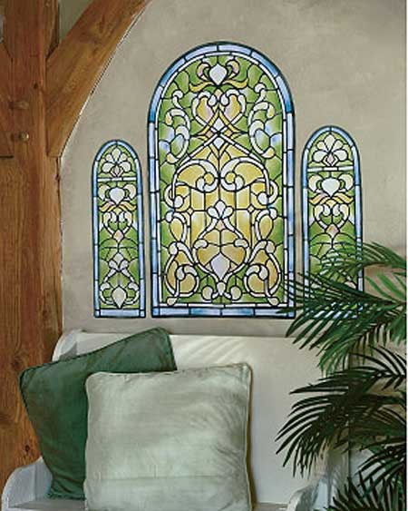 Wandaufkleber Wallies Gemälde (Mural) Stained Glass